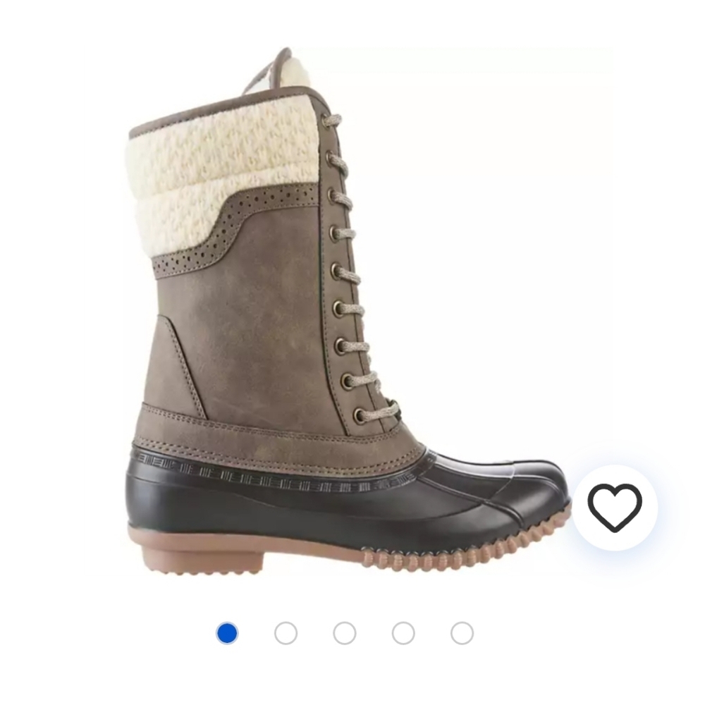 Magellan Outdoors Women's Sweater Collar Duck Rain Boots Size 8